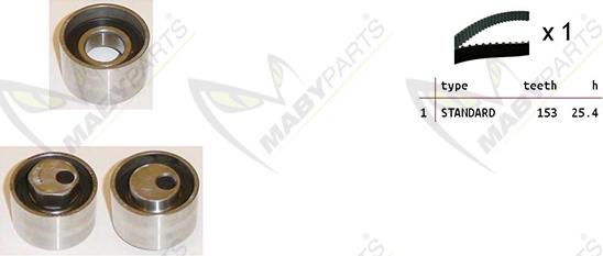 Mabyparts OBK010389 - Timing Belt Set autospares.lv