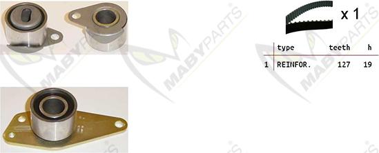 Mabyparts OBK010335 - Timing Belt Set autospares.lv