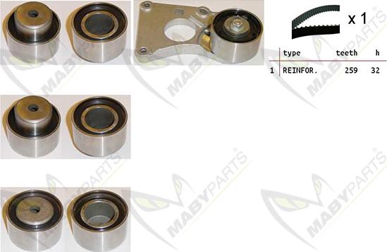 Mabyparts OBK010331 - Timing Belt Set autospares.lv