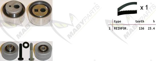 Mabyparts OBK010292 - Timing Belt Set autospares.lv