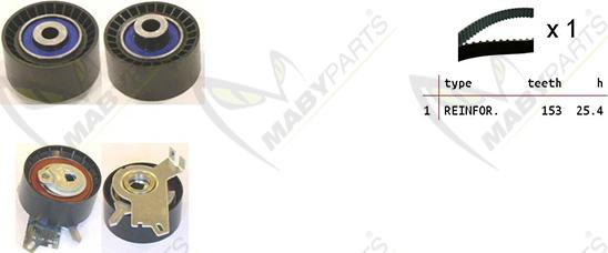 Mabyparts OBK010244 - Timing Belt Set autospares.lv