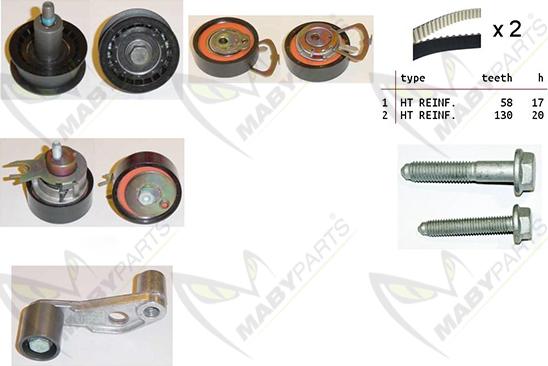 Mabyparts OBK010256 - Timing Belt Set autospares.lv