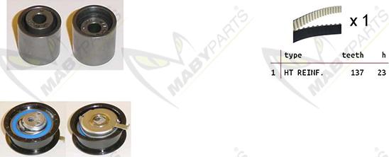 Mabyparts OBK010257 - Timing Belt Set autospares.lv
