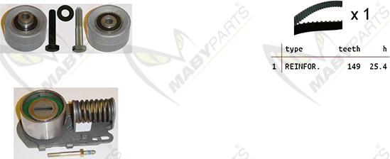 Mabyparts OBK010268 - Timing Belt Set autospares.lv