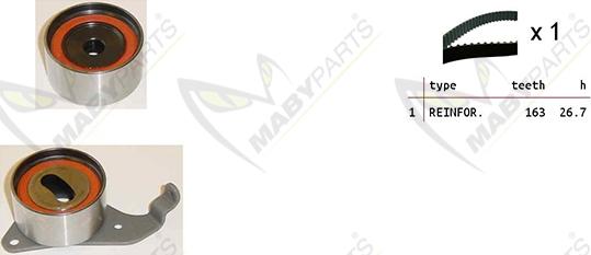 Mabyparts OBK010263 - Timing Belt Set autospares.lv