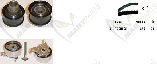 Mabyparts OBK010204 - Timing Belt Set autospares.lv