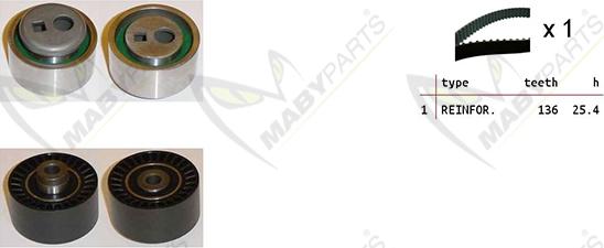 Mabyparts OBK010219 - Timing Belt Set autospares.lv