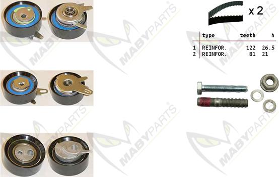 Mabyparts OBK010210 - Timing Belt Set autospares.lv