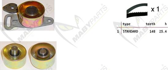 Mabyparts OBK010274 - Timing Belt Set autospares.lv