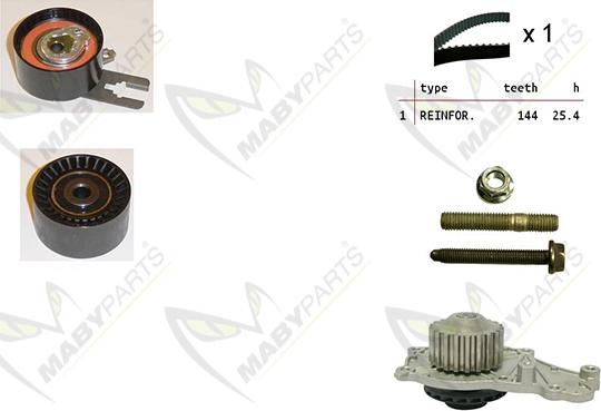 Mabyparts OBKWP0051 - Water Pump & Timing Belt Set autospares.lv