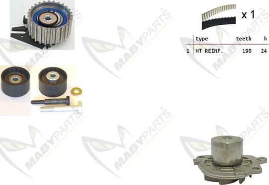 Mabyparts OBKWP0069 - Water Pump & Timing Belt Set autospares.lv