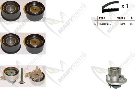 Mabyparts OBKWP0146 - Water Pump & Timing Belt Set autospares.lv