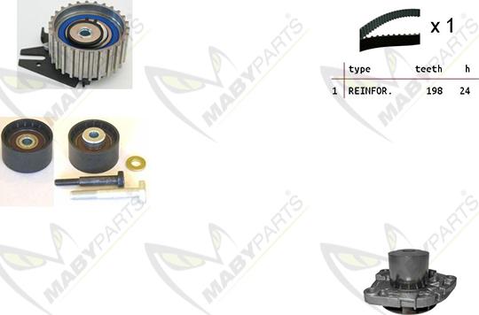 Mabyparts OBKWP0155 - Water Pump & Timing Belt Set autospares.lv