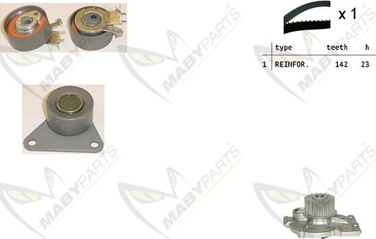 Mabyparts OBKWP0153 - Water Pump & Timing Belt Set autospares.lv