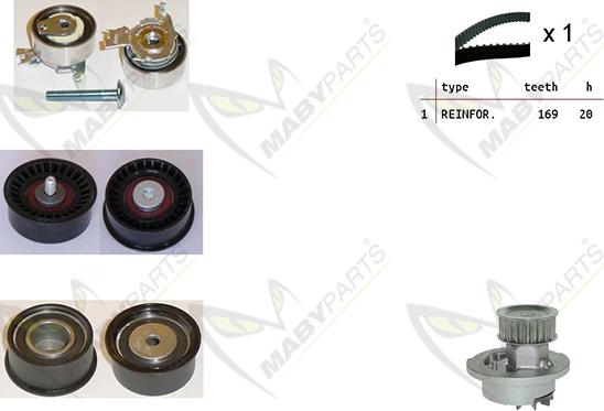 Mabyparts OBKWP0105 - Water Pump & Timing Belt Set autospares.lv