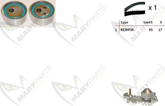 Mabyparts OBKWP0108 - Water Pump & Timing Belt Set autospares.lv