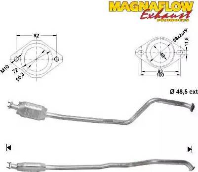 Magnaflow 74810D - Catalytic Converter autospares.lv