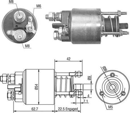 Magneti Marelli 940113050491 - Solenoid Switch, starter autospares.lv