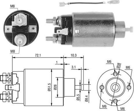 Magneti Marelli 940113050443 - Solenoid Switch, starter autospares.lv