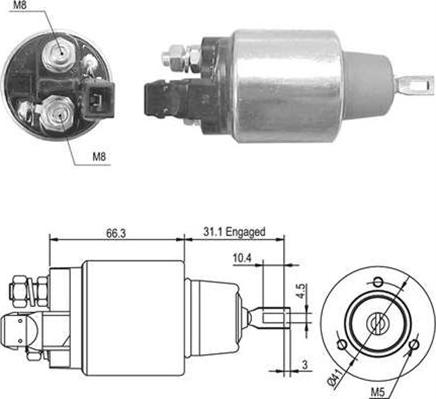 Magneti Marelli 940113050468 - Solenoid Switch, starter autospares.lv