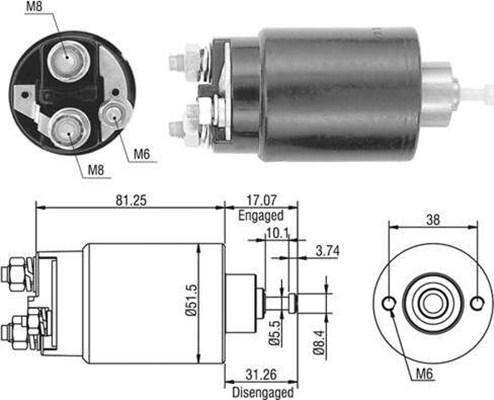 Magneti Marelli 940113050404 - Solenoid Switch, starter autospares.lv