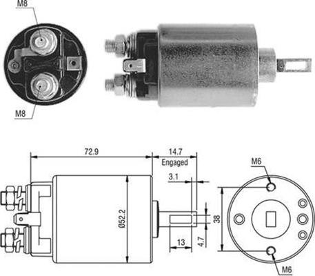 Magneti Marelli 940113050408 - Solenoid Switch, starter autospares.lv