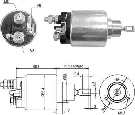 Magneti Marelli 940113050429 - Solenoid Switch, starter autospares.lv