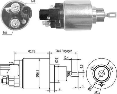 Magneti Marelli 940113050420 - Solenoid Switch, starter autospares.lv