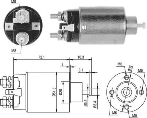 Magneti Marelli 940113050477 - Solenoid Switch, starter autospares.lv