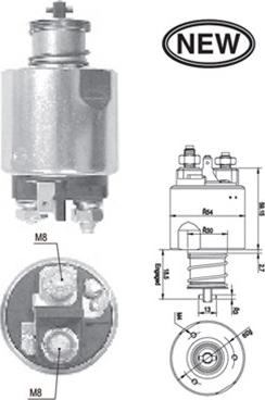 Magneti Marelli 940113050552 - Solenoid Switch, starter autospares.lv