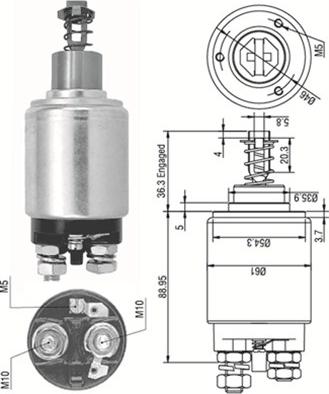 Magneti Marelli 940113050095 - Solenoid Switch, starter autospares.lv