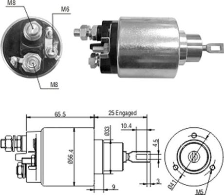 Magneti Marelli 940113050052 - Solenoid Switch, starter autospares.lv