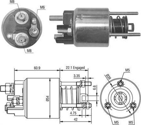 Magneti Marelli 940113050016 - Solenoid Switch, starter autospares.lv