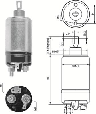 Magneti Marelli 940113050087 - Solenoid Switch, starter autospares.lv