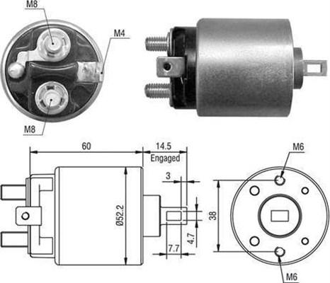 Magneti Marelli 940113050023 - Solenoid Switch, starter autospares.lv