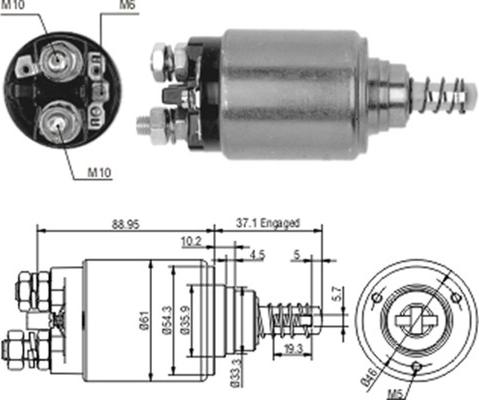 Magneti Marelli 940113050186 - Solenoid Switch, starter autospares.lv