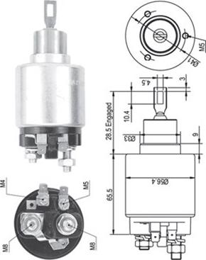 Magneti Marelli 940113050133 - Solenoid Switch, starter autospares.lv