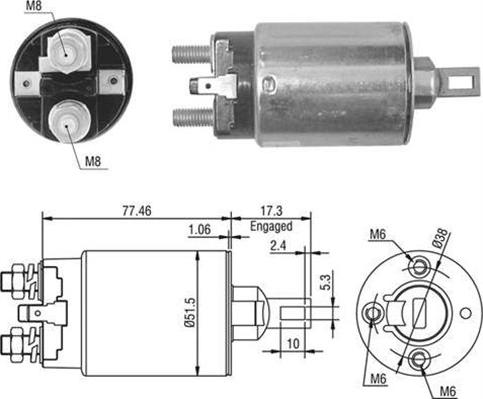 Magneti Marelli 940113050395 - Solenoid Switch, starter autospares.lv