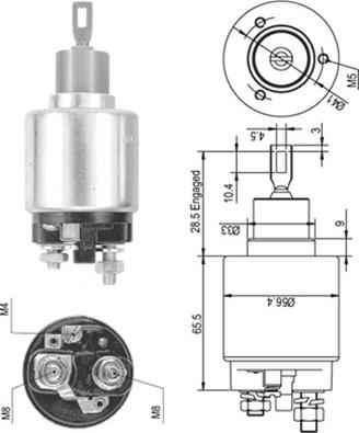 Magneti Marelli 940113050342 - Solenoid Switch, starter autospares.lv