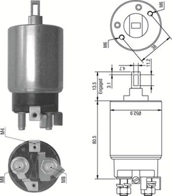 Magneti Marelli 940113050351 - Solenoid Switch, starter autospares.lv