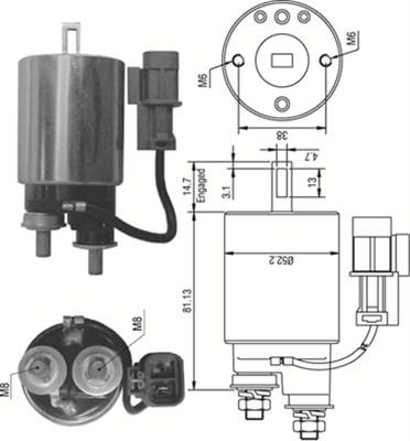 Magneti Marelli 940113050381 - Solenoid Switch, starter autospares.lv