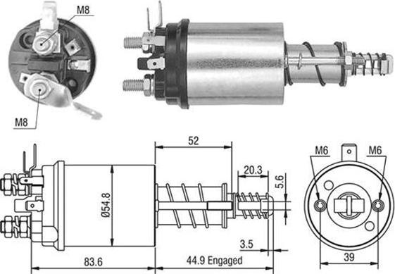 Magneti Marelli 940113050387 - Solenoid Switch, starter autospares.lv