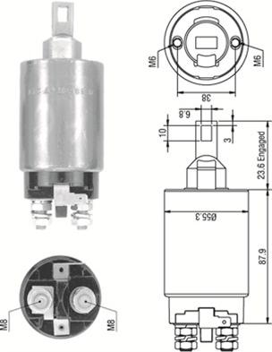 Magneti Marelli 940113050335 - Solenoid Switch, starter autospares.lv