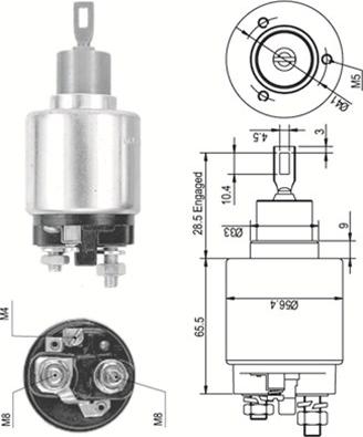 Magneti Marelli 940113050324 - Solenoid Switch, starter autospares.lv