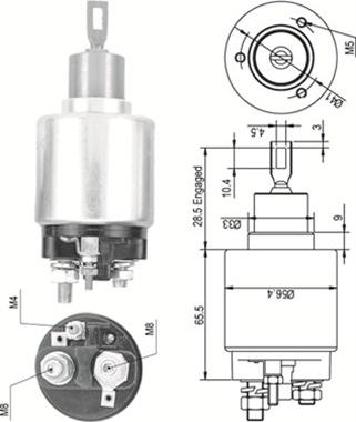 Magneti Marelli 940113050326 - Solenoid Switch, starter autospares.lv