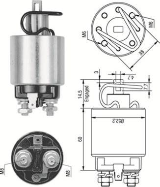 Magneti Marelli 940113050242 - Solenoid Switch, starter autospares.lv