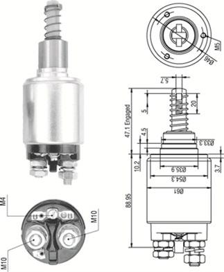 Magneti Marelli 940113050255 - Solenoid Switch, starter autospares.lv