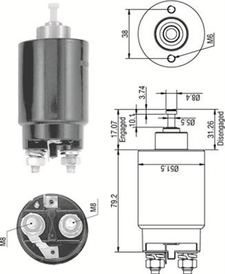 Magneti Marelli 940113050263 - Solenoid Switch, starter autospares.lv