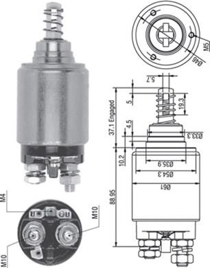 Magneti Marelli 940113050262 - Solenoid Switch, starter autospares.lv