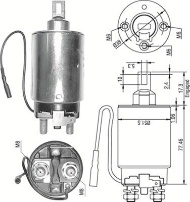 Magneti Marelli 940113050289 - Solenoid Switch, starter autospares.lv